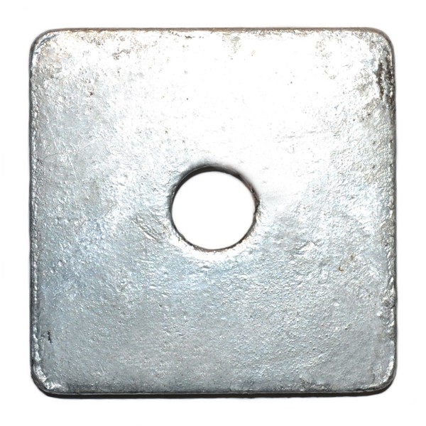 Midwest Fastener Square Washer, Fits Bolt Size 1/4 in Steel, Galvanized Finish, 60 PK 51646